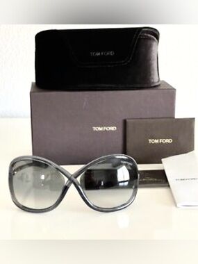 Tom Ford Whitney TF9 B5 Oversized Women’s Sunglasses Gray Gradient 64mm NEW